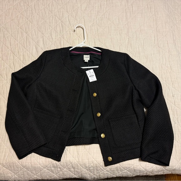 J.Crew Black Tweed Lady Jacket - Picture 3 of 6